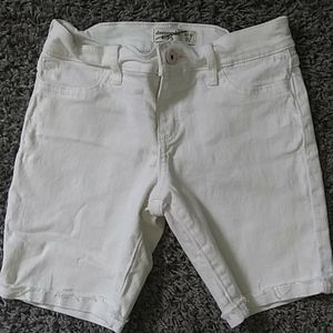 White jean shorts